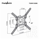 Nedis TVWM1330BK LCD TV/monitor fali tartó konzol (23-55", 30 kg, dönthető, forgatható)