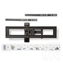 Nedis TVWM1550BK fali tartókonzol (37"-70", VESA 100x100-600x400, 35 kg, dönthető, forgatható, acél, fekete)