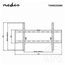 Nedis TVWM2050BK fali tartó (42"-70", fix, VESA 100x100/200x100/200x200/400x200/400x400/600x400, 60 kg, 29 mm, fekete)