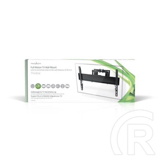 Nedis TVWM3551BK mozgatható fali TV/monitor tartó (37"-80", 35 kg, VESA 200x200/300x300/400x400/600x400, dönthető, kihúz
