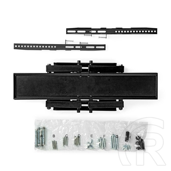 Nedis TVWM3551BK mozgatható fali TV/monitor tartó (37"-80", 35 kg, VESA 200x200/300x300/400x400/600x400, dönthető, kihúz