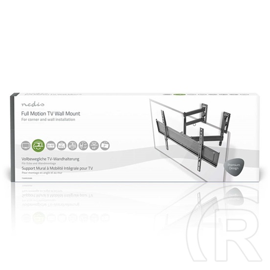 Nedis TVWM5350BK fali TV/monitor tartókonzol (32"-70", max. 40 kg, dönthető, forgatható, 3 forgáspont, fekete)