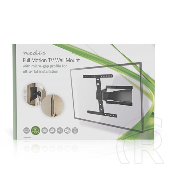 Nedis TVWM5560BK TV/monitor fali konzol (43"-90", max. 50 kg, forgatható, dönthető, 2 forgáspont, VESA 400x400/600x400/4