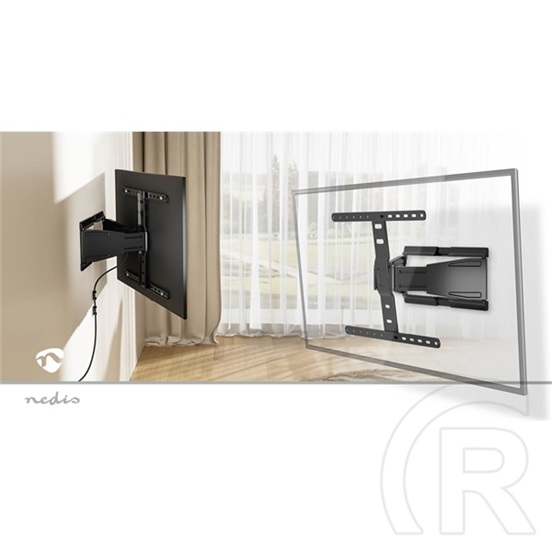 Nedis TVWM5560BK TV/monitor fali konzol (43"-90", max. 50 kg, forgatható, dönthető, 2 forgáspont, VESA 400x400/600x400/4