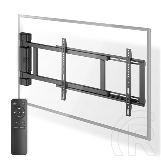 Nedis TVWM5860BK motoros fali konzol (32-75", VESA 400x400, 600x400, max. 60 kg, faltáv 56 mm, távirányítós, fekete)