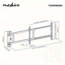 Nedis TVWM5860BK motoros fali konzol (32-75", VESA 400x400, 600x400, max. 60 kg, faltáv 56 mm, távirányítós, fekete)
