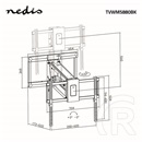 Nedis TVWM5880BK motoros fali tartó konzol (32-75", max. teherbírás 35 kg, VESA 400x400/600x400, távirányító, fekete)