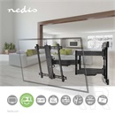 Nedis TVWM6551BK fali tartó (37"-80", VESA 200x100-600x400, 70 kg, forgatható/dönthető, 6 forgáspont, fekete)