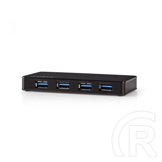 Nedis UHUBU3420BK USB hub (4xUSB-A, USB 3.2 Gen 1, tápkábel 1,45 m, fekete)