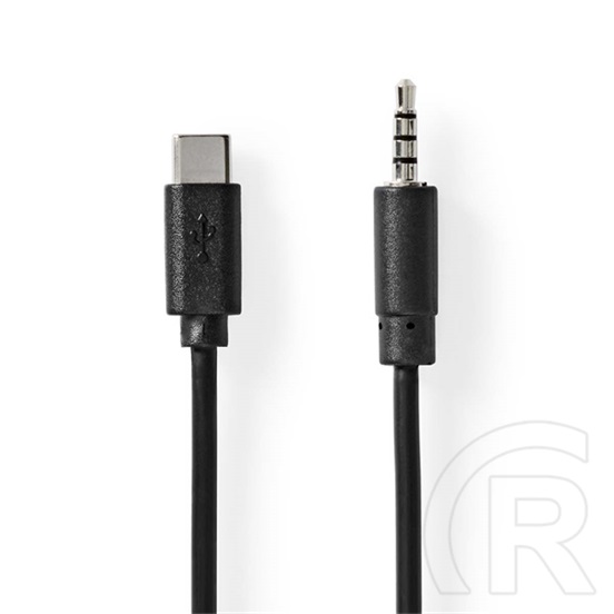 Nedis USB-C - 3,5 mm jack kábel (USB-C dugó / 3,5 mm jack, 1 m, fekete)