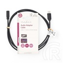 Nedis USB-C - 3,5 mm sztereó jack adapter kábel 1 m (USB-C dugó / 3,5 mm jack aljzat, USB 2.0, fekete)