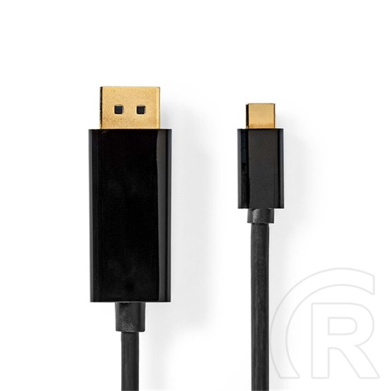 Nedis USB-C - DisplayPort kábel 2 m (USB-C dugó / DisplayPort dugó, USB 3.2 Gen 1, 4K@60Hz, fekete)
