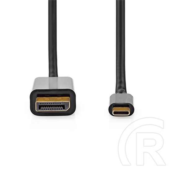 Nedis USB-C - DisplayPort kábel 2 m (USB-C dugó / DisplayPort dugó, USB 3.2 Gen 1, 4K@60Hz, fekete)