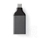 Nedis USB-C - HDMI átalakító adapter (USB 3.2 Gen 1, USB-C dugó / HDMI kimenet, 4K@60Hz, fekete, szürke)