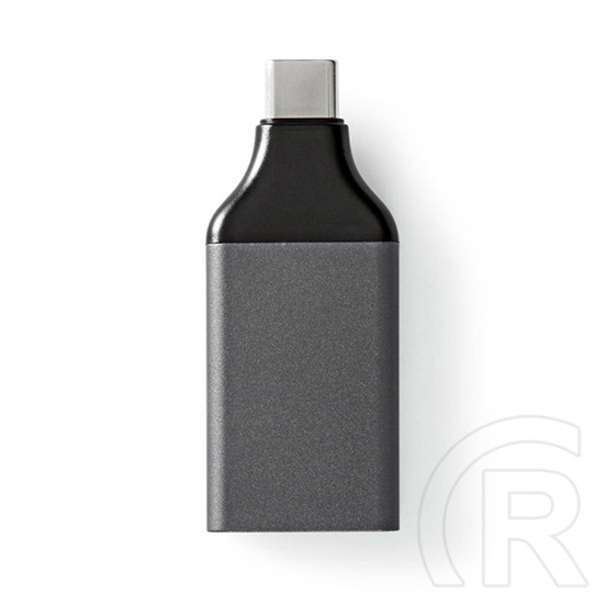 Nedis USB-C - HDMI átalakító adapter (USB 3.2 Gen 1, USB-C dugó / HDMI kimenet, 4K@60Hz, fekete, szürke)
