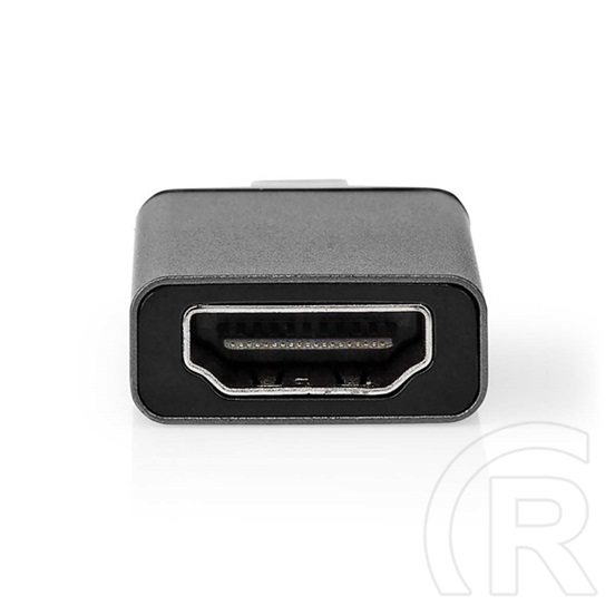 Nedis USB-C - HDMI átalakító adapter (USB 3.2 Gen 1, USB-C dugó / HDMI kimenet, 4K@60Hz, fekete, szürke)