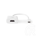 Nedis USB-C - HDMI átalakító kábel (C dugó / HDMI kimenet, USB 3.2 Gen 1, 4K@30Hz, 0,2 m, fehér)