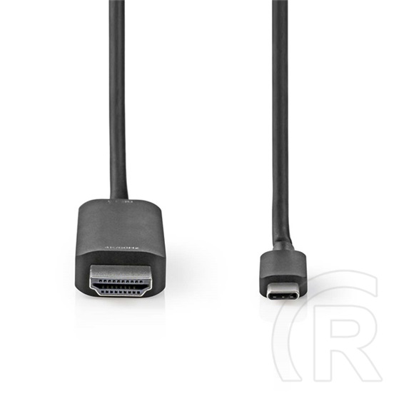 Nedis USB-C - HDMI kábel (USB-C dugó / HDMI csatlakozó, USB 3.2 Gen 1, DP alt mód, 4K@60Hz, 1 m, fekete)