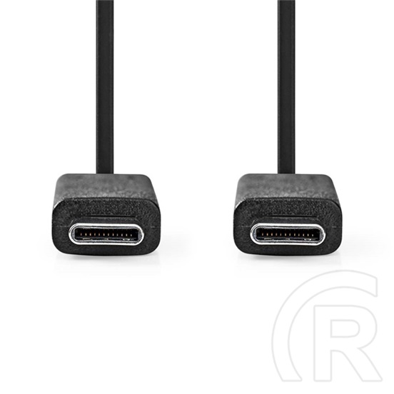 Nedis USB-C kábel (C dugó / C dugó, USB 3.2 Gen 2, 20 Gbps, 240W, 1 m, fekete)