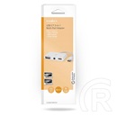 Nedis USB-C multiport kábel (USB-C dugó / USB-A anya / 3,5 mm-es anya, 0,1 m, USB 2.0, fehér)