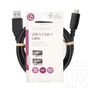 Nedis USB 3.2 - micro-B kábel (USB-A dugó / micro-B dugó, 5 Gbps, 1 m, fekete)