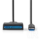 Nedis USB 3.2 Gen1 kábel 2,5" HDD-hez (USB-A dugó / SATA 22 tűs anya, 0,3 m, fekete, SATA I/II/III)