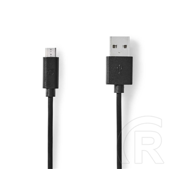 Nedis USB adat- és töltőkábel (USB-A dugó / USB Micro-B dugó, 7,5W, 480 Mbps, 1 m, fekete)