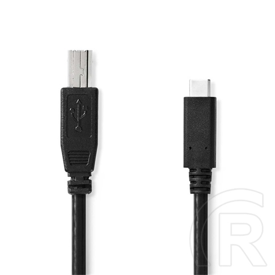 Nedis USB adatkábel (USB-C - USB-B, USB 2.0, 480 Mbps, 1 m, fekete)