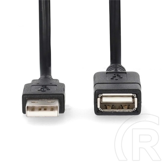 Nedis USB hosszabbító / toldó kábel (USB-A férfi / USB-A nő, USB 2.0, 2 m, fekete)