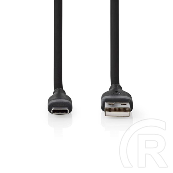 Nedis USB kábel (A dugó / C dugó, USB 2.0, 15W, 1,5 m, fekete)