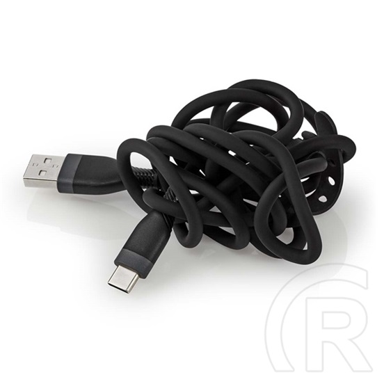 Nedis USB kábel (A dugó / C dugó, USB 2.0, 15W, 1,5 m, fekete)