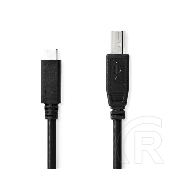 Nedis USB kábel (USB-C dugó / USB-B dugó, 480 Mbps, 2 m, fekete)