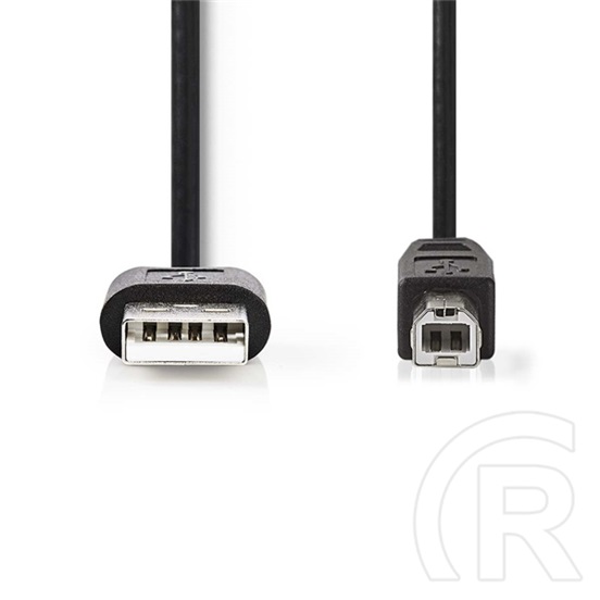 Nedis USB kábel (USB A dugó / USB B dugó, USB 2.0, 2 m, 480 Mbps, fekete)
