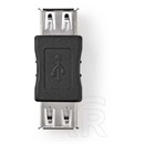 Nedis USB toldó (USB-A aljzat / USB-A aljzat, USB 2.0, 480 Mbps, fekete)