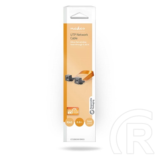 Nedis UTP CAT5e patch kábel 0,3 m (ablakátvezető, szalagkábel, lapos, RJ45)
