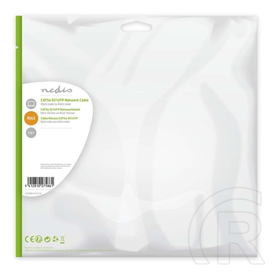 Nedis UTP CAT5e patch kábel 7,5 m (szürke)