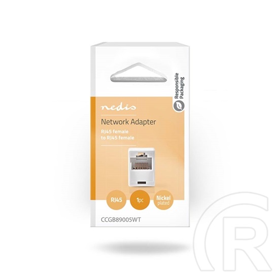 Nedis UTP Cat5e toldó (RJ45, egyenes, nikkelezett, fehér)