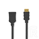 Nedis Ultra HD HDMI hosszabbító kábel (HDMI dugó / aljzat, 4K@60Hz, 10,2 Gbps, 1 m, fekete)