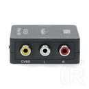 Nedis VCON3456AT videó konverter (3x RCA bemenet, HDMI kimenet, Full HD 1080p@60Hz, USB tápellátás, 1,65 Gbps, antracit)