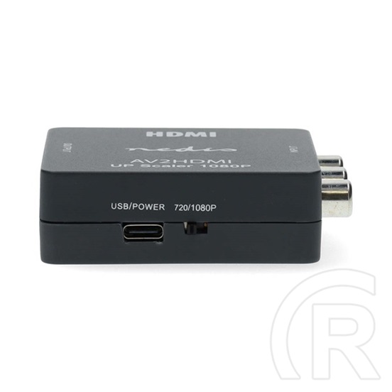 Nedis VCON3456AT videó konverter (3x RCA bemenet, HDMI kimenet, Full HD 1080p@60Hz, USB tápellátás, 1,65 Gbps, antracit)