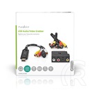 Nedis VGRRU101BK videó digitizáló (SCART, 3x RCA, S-Video bemenet, USB 2.0, 480p, Windows 7/8/10/11, fekete)