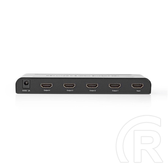 Nedis VSPL3474AT HDMI elosztó (1x HDMI bemenet, 4x HDMI kimenet, 4K@60Hz, 18 Gbps, antracit)