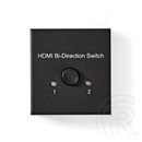Nedis VSWI3482AT HDMI kapcsoló (2x HDMI bemenet, 1x HDMI kimenet, 4K@60Hz, 6 Gbps, antracit)
