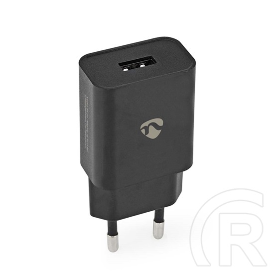 Nedis WCHAU242ABK USB töltő (1x USB-A, 5 V, 2,4 A, 12 W, gyorstöltés, fekete)