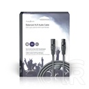 Nedis XLR 3 tűs kábel (XLR 3 tűs apa / XLR 3 tűs anya, szimmetrikus, 20 m, 6,5 mm, sötétszürke)