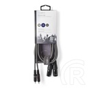 Nedis XLR audio kábel (2x XLR 3 tűs dugó / 2x RCA dugó, 1,5 m, sötétszürke)