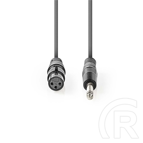 Nedis asszimetrikus félprofi audio kábel (6,35 mm mono jack dugó / 3p XLR aljzat, 5 m)
