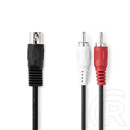 Nedis audio kábel (5p DIN dugó - 2 x RCA dugó, 1 m)