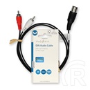 Nedis audio kábel (5p DIN dugó - 2 x RCA dugó, 1 m)
