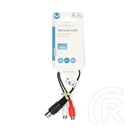 Nedis audio kábel (5p DIN dugó, 2 x RCA aljzat, 20 cm, árnyékolt)